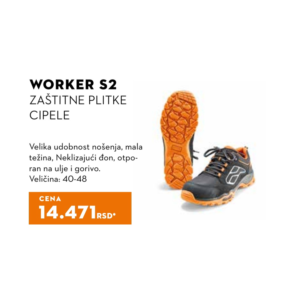 Worker S2 zaštitne plitke cipele