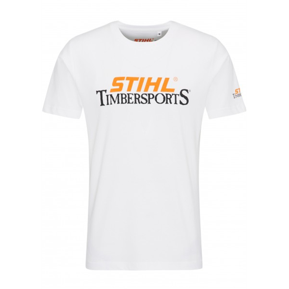Majica bela sa slovima STIHL TIMBERSPORTS