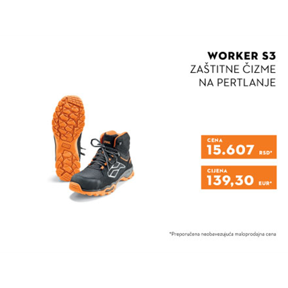 Worker S3 zaštitne čizme na pertlanje