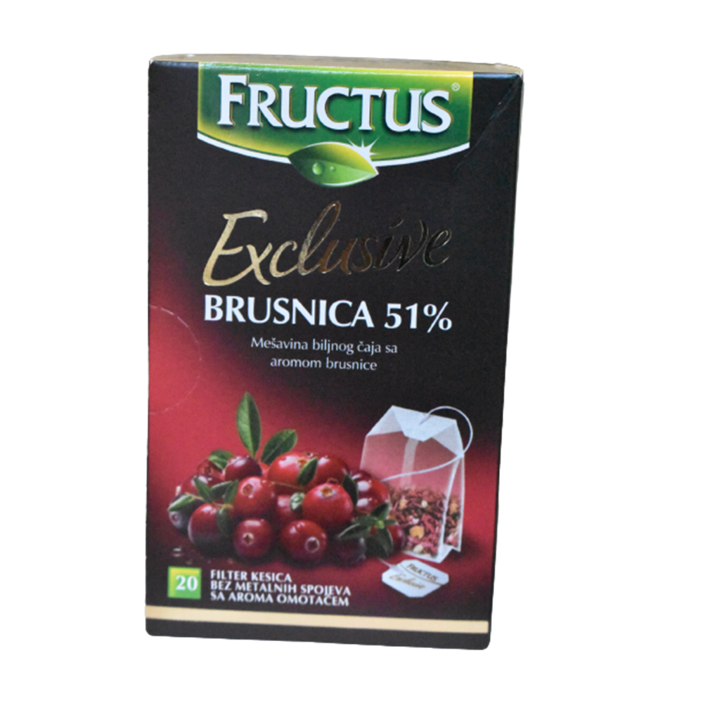 Brusnica 51% filter čaj Fructus