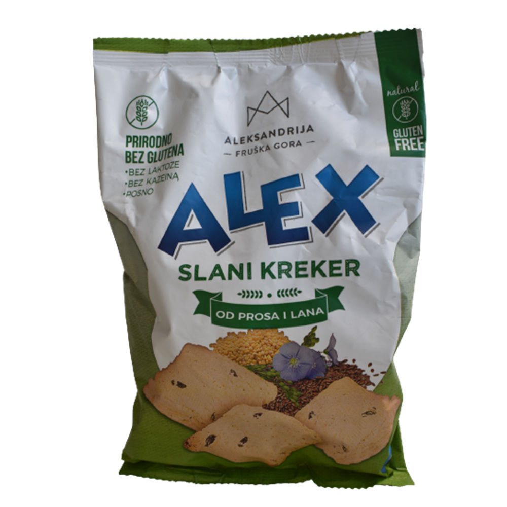 Bezglutenski slani keks alex od prosa Aleksandrija