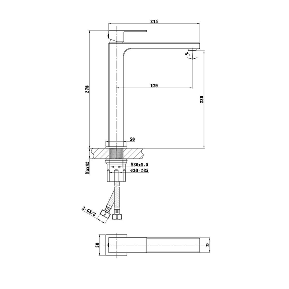 Slavina za lavabo QXL Hrom 40010768