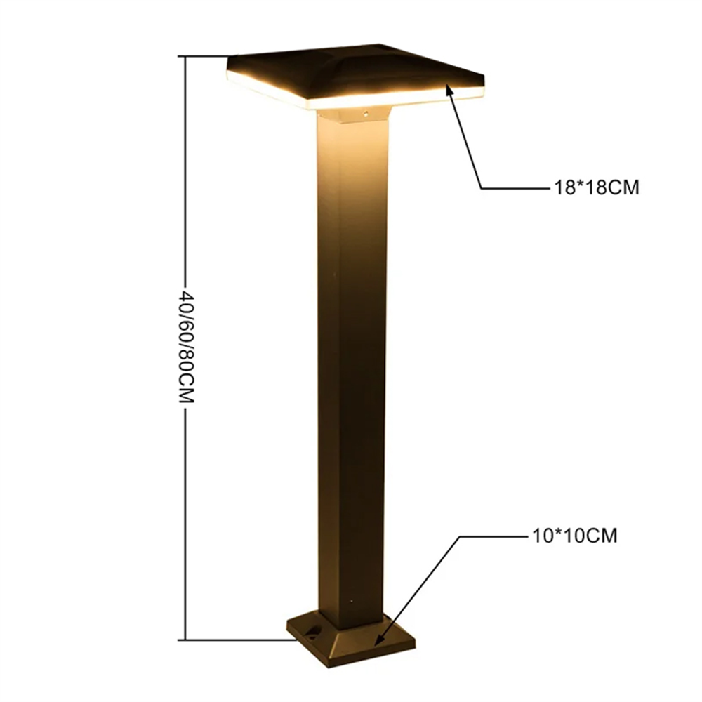 LED baštenska stubna lampa S3401 BK