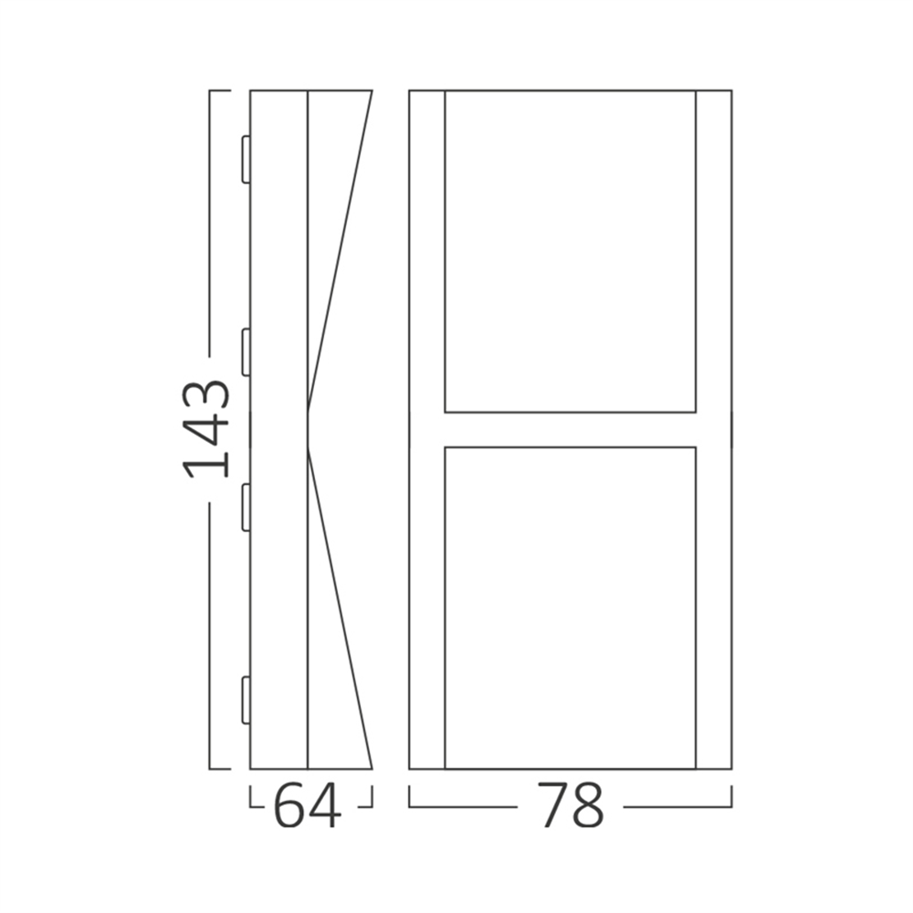 LED baštenska zidna lampa VEKTA BG38-02782