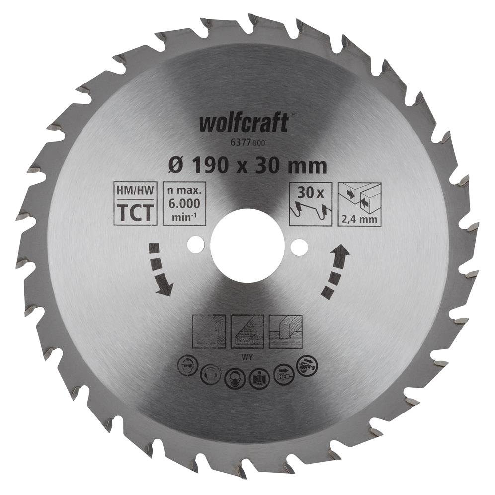 Wolfcraft 6377000 kružna testera za ručne cirkulare HM; 30 zuba (pak. od 1 kom.)