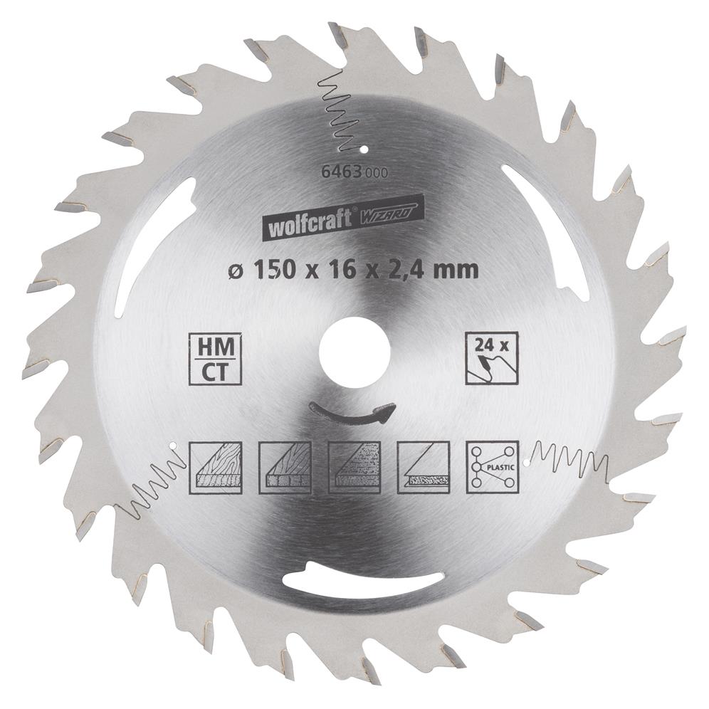 Wolfcraft 6463000 kružna testera za ručne cirkulare HM; 24 zuba (pak. od 1 kom.)