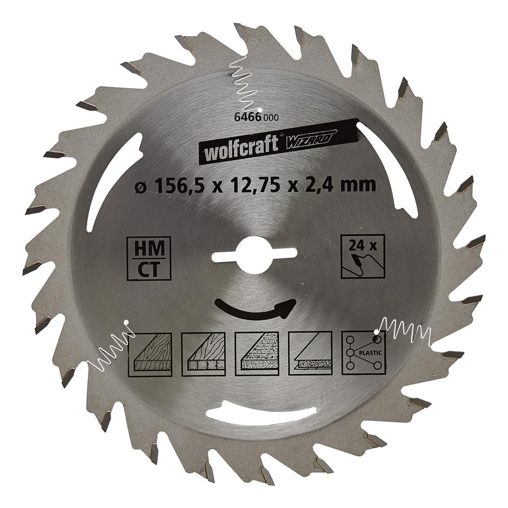 Wolfcraft 6466000 kružna testera za ručne cirkulare HM; 24 zuba (pak. od 1 kom.)