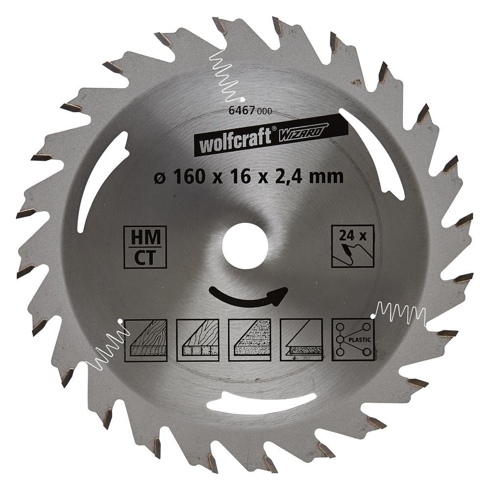 Wolfcraft 6467000 kružna testera za ručne cirkulare HM; 24 zuba (pak. od 1 kom.)