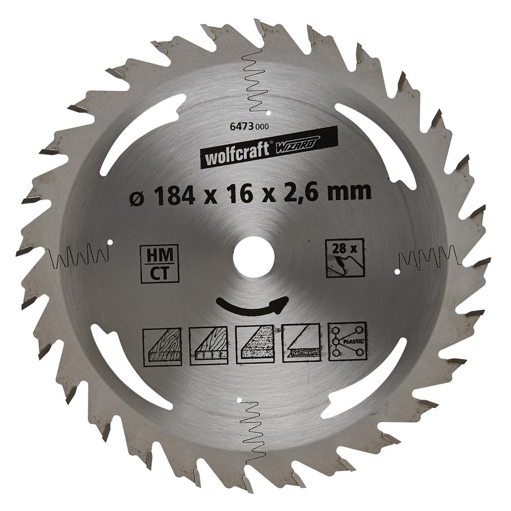 Wolfcraft 6473000 kružna testera za ručne cirkulare HM; 28 zuba (pak. od 1 kom.)