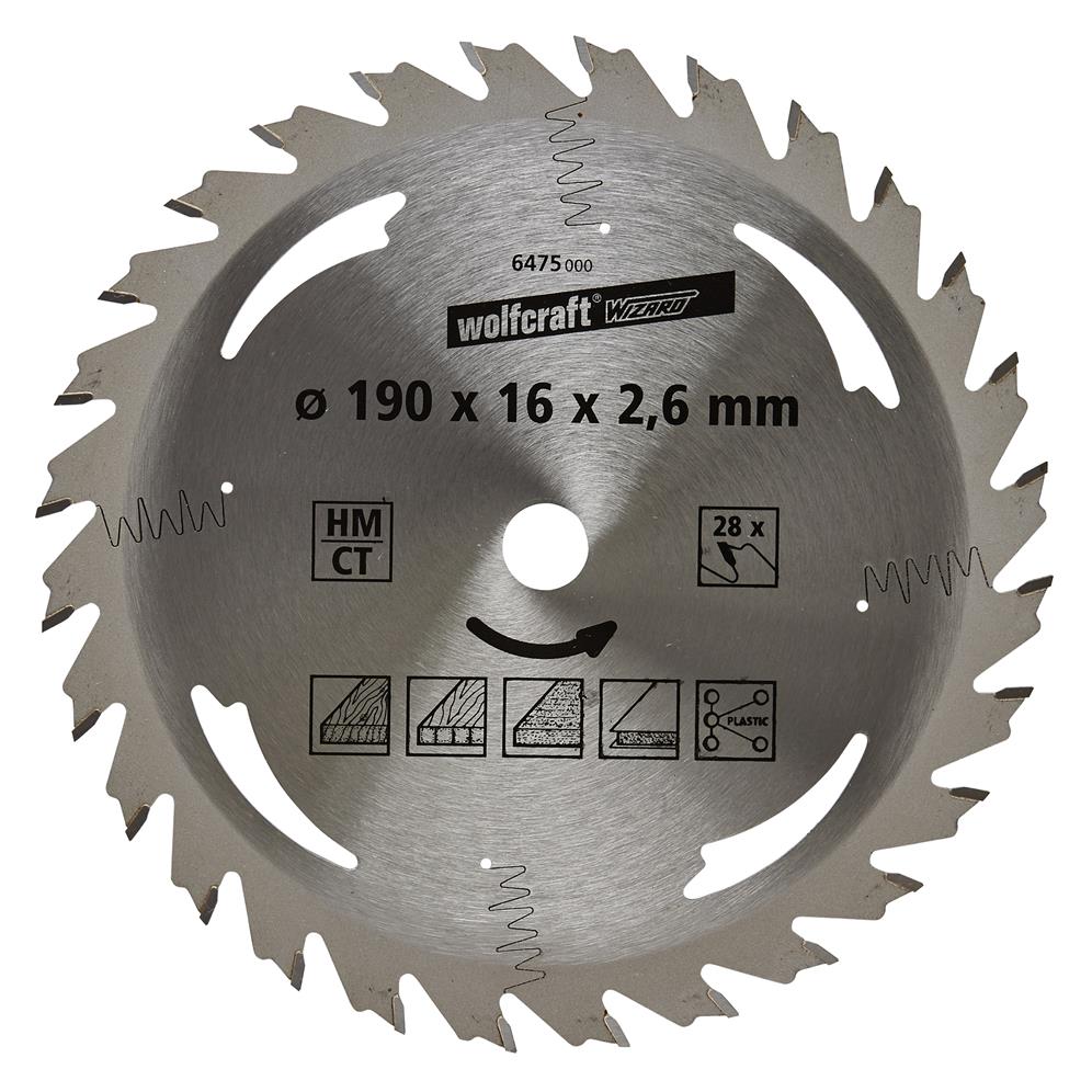 Wolfcraft 6475000 kružna testera za ručne cirkulare HM; 28 zuba (pak. od 1 kom.)