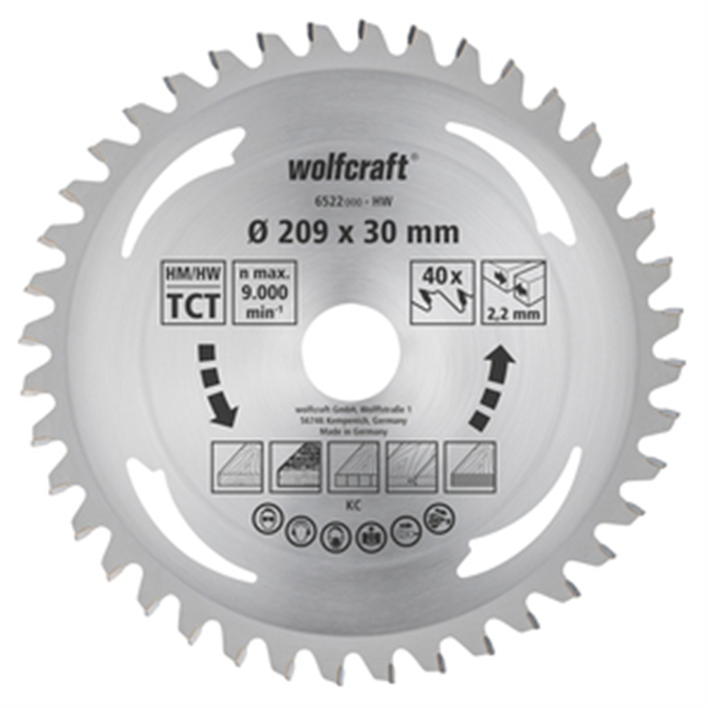 Wolfcraft 6527000 kružna testera HM; 48 zuba (pak. od 1 kom.)