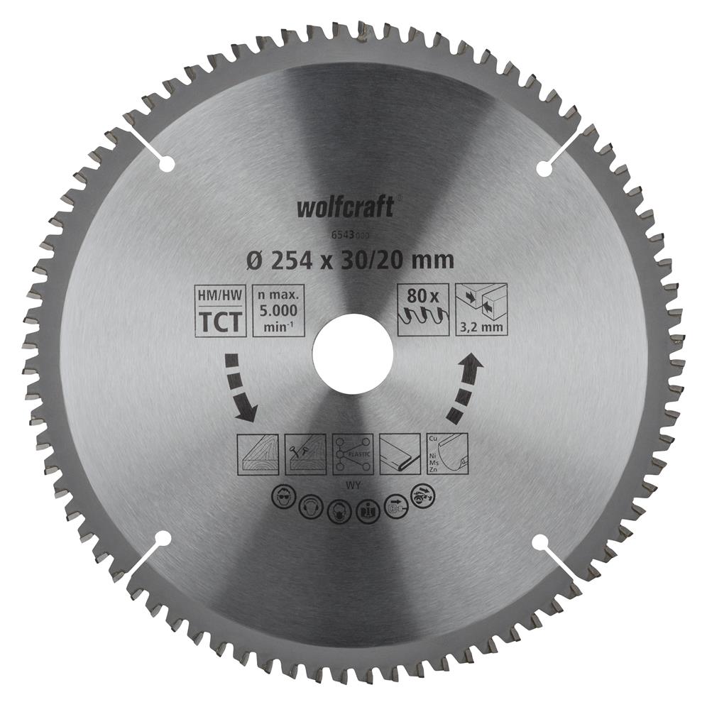 Wolfcraft 6543000 kružna testera za ručne cirkulare; 80 zuba (pak. od 1 kom.)