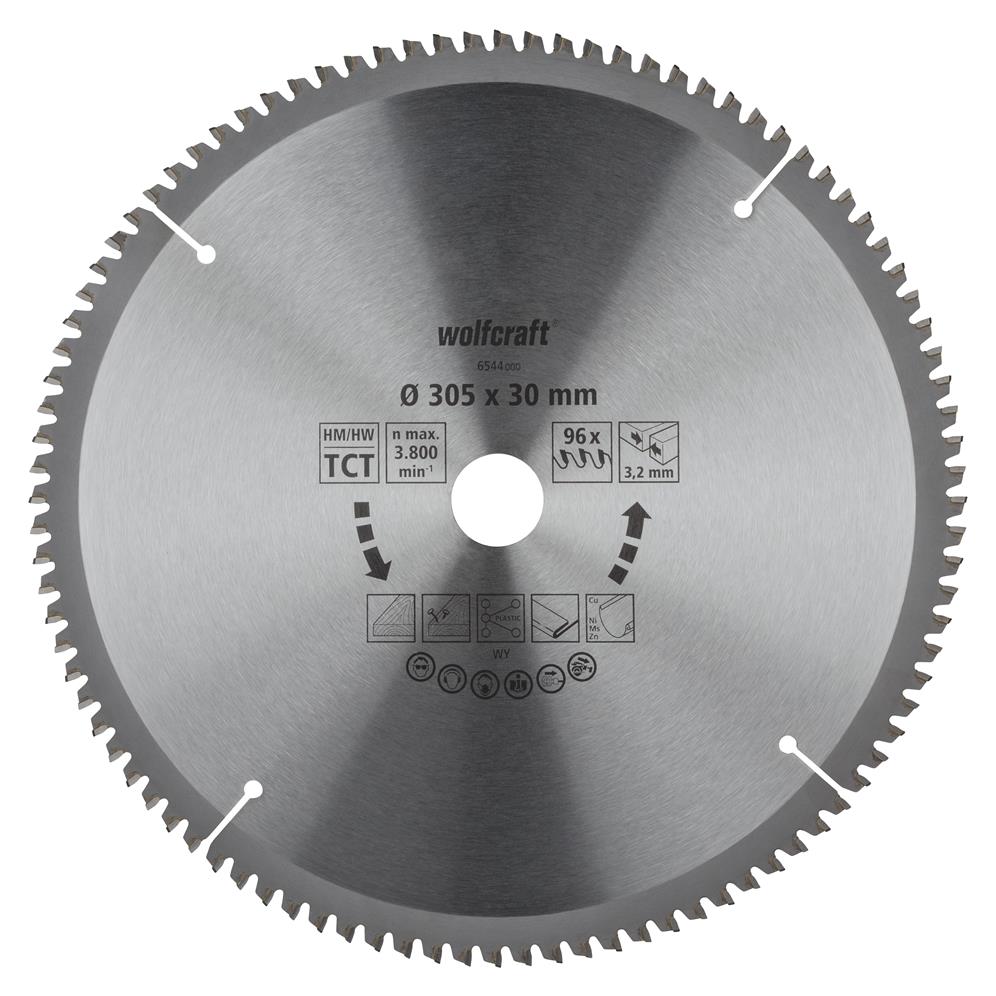 Wolfcraft 6544000 kružna testera za ručne cirkulare; 96 zuba (pak. od 1 kom.)