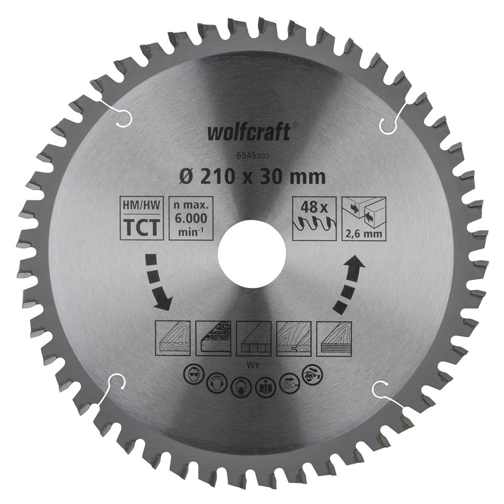 Wolfcraft 6545000 kružna testera za ručne cirkulare; 48 zuba (pak. od 1 kom.)