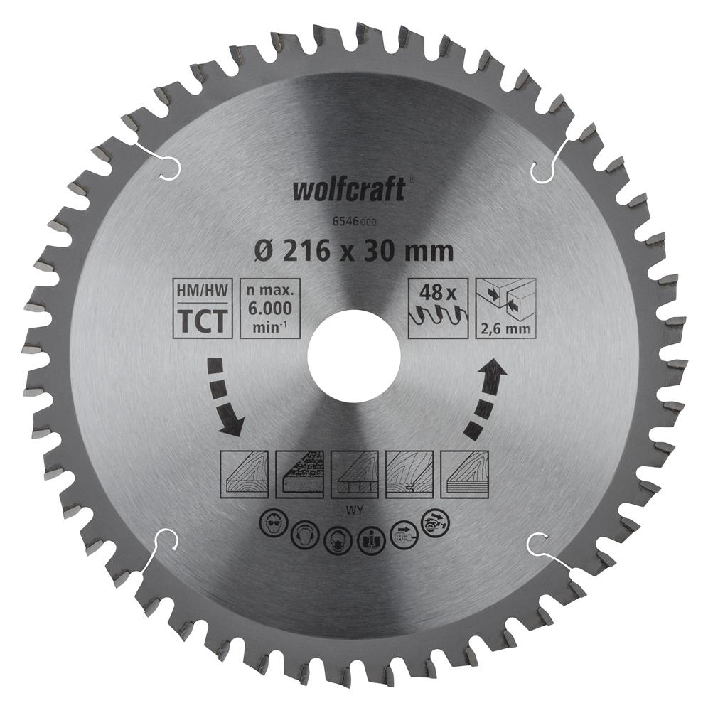 Wolfcraft 6546000 kružna testera za ručne cirkulare; 48 zuba (pak. od 1 kom.)