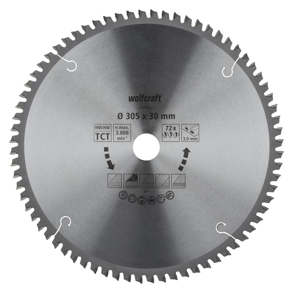 Wolfcraft 6549000 kružna testera za ručne cirkulare; 72 zuba (pak. od 1 kom.)