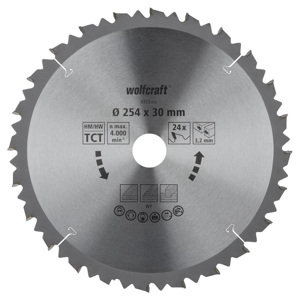 Wolfcraft 6553000 kružna testera za ručne cirkulare; 24 zuba (pak. od 1 kom.)