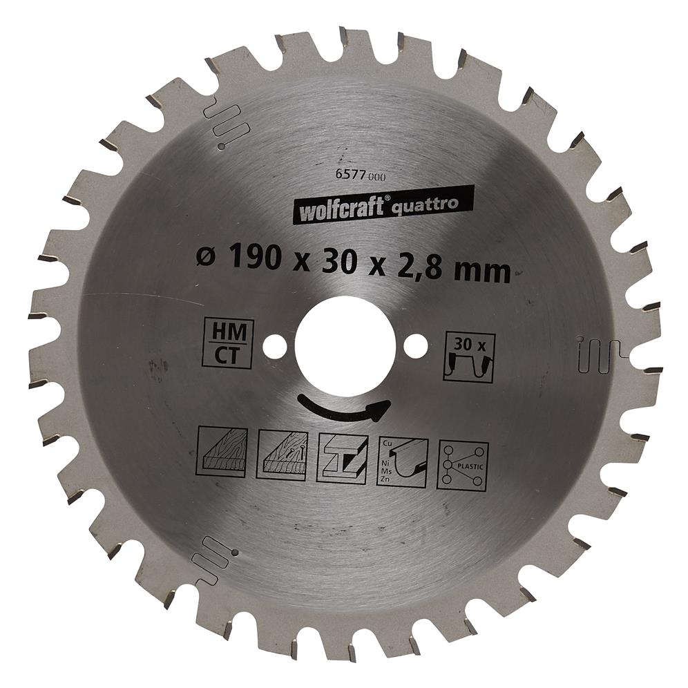 Wolfcraft 6577000 kružna testera za ručne cirkulare HM; 30 zuba (pak. od 1 kom.)