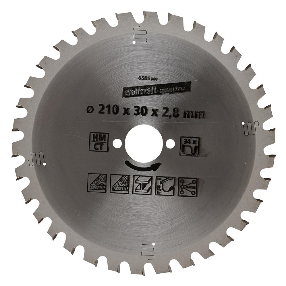 Wolfcraft 6581000 kružna testera za ručne cirkulare HM; 34 zuba (pak. od 1 kom.)