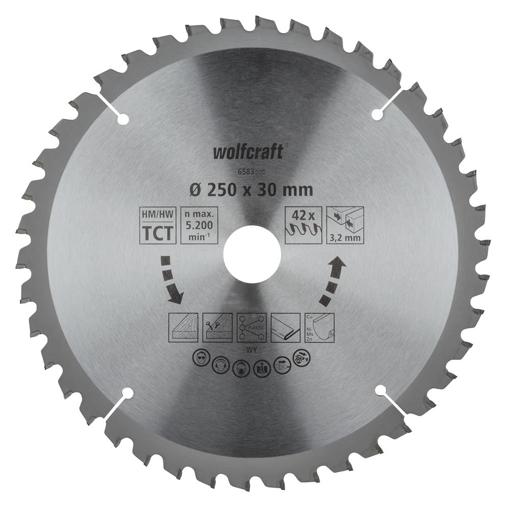 Wolfcraft 6583000 kružna testera za ručne cirkulare; 42 zuba (pak. od 1 kom.)