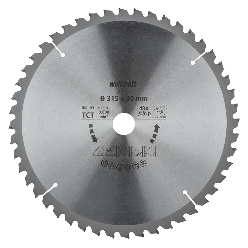 Wolfcraft 6584000 kružna testera za ručne cirkulare; 48 zuba (pak. od 1 kom.)