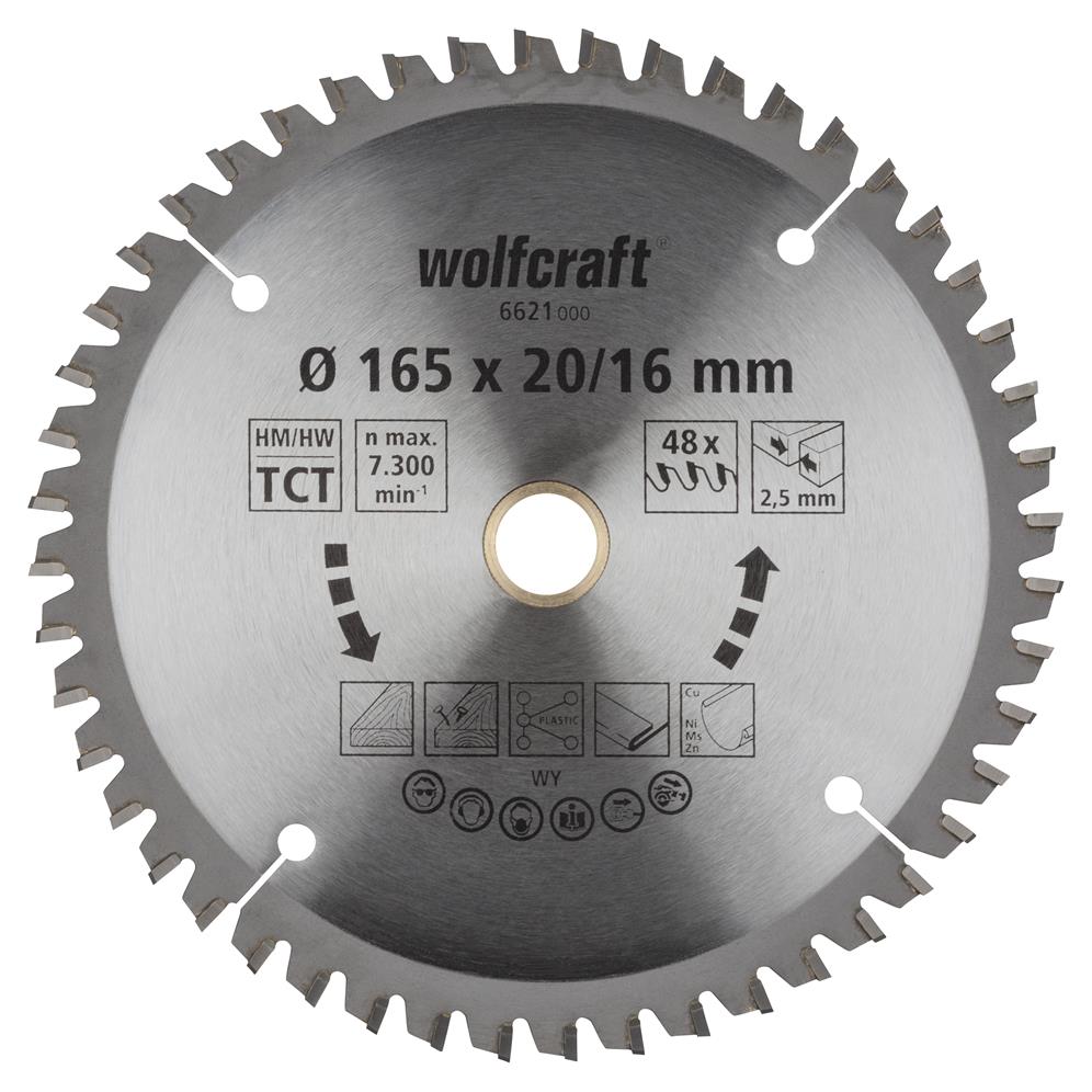 Wolfcraft 6621000  list kružne testere; 48 zuba; širina reza 2;5 mm (pak. od 1 kom.)