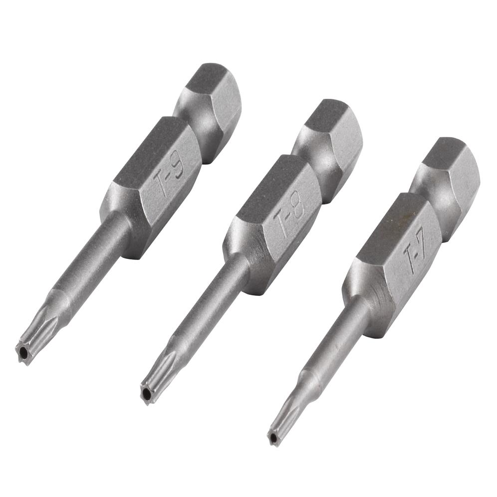 Wolfcraft 1260000 bit set Safety; 50 mm dugačak; Torx sa rupicom (pak. od 3 kom.)