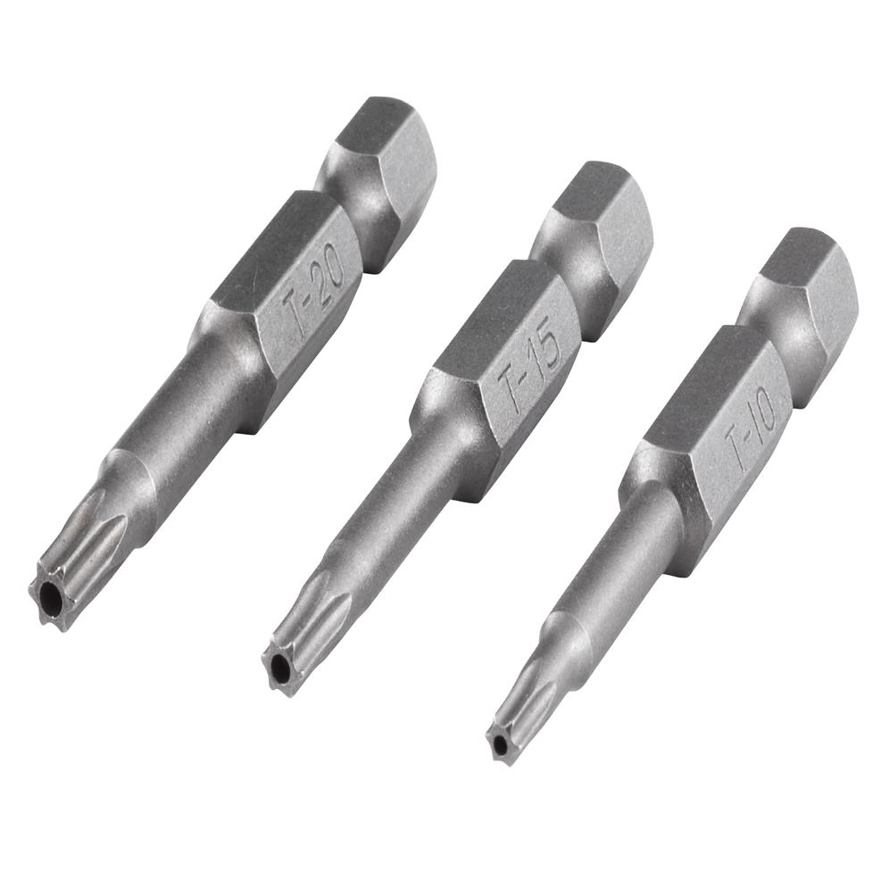 Wolfcraft 1261000 bit set Safety; 50 mm dugačak; Torx sa rupicom (pak. od 3 kom.)