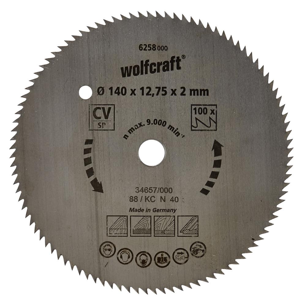 Wolfcraft 6258000 kružna testera za ručne cirkulare CV;   80 zuba (pak. od 1 kom.)