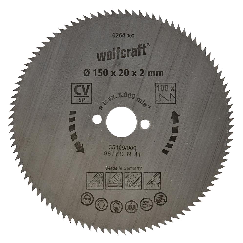 Wolfcraft 6264000 kružna testera za ručne cirkulare CV;   90 zuba (pak. od 1 kom.)