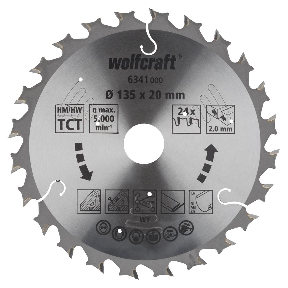 Wolfcraft 6341000   kružna testera za akumulatorske ručne cirkulare CV; 24 zuba (pak. od 1 kom.)