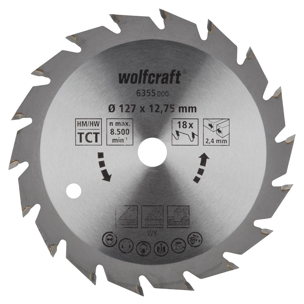 Wolfcraft 6355000 kružna testera za ručne cirkulare HM; 18 zuba (pak. od 1 kom.)