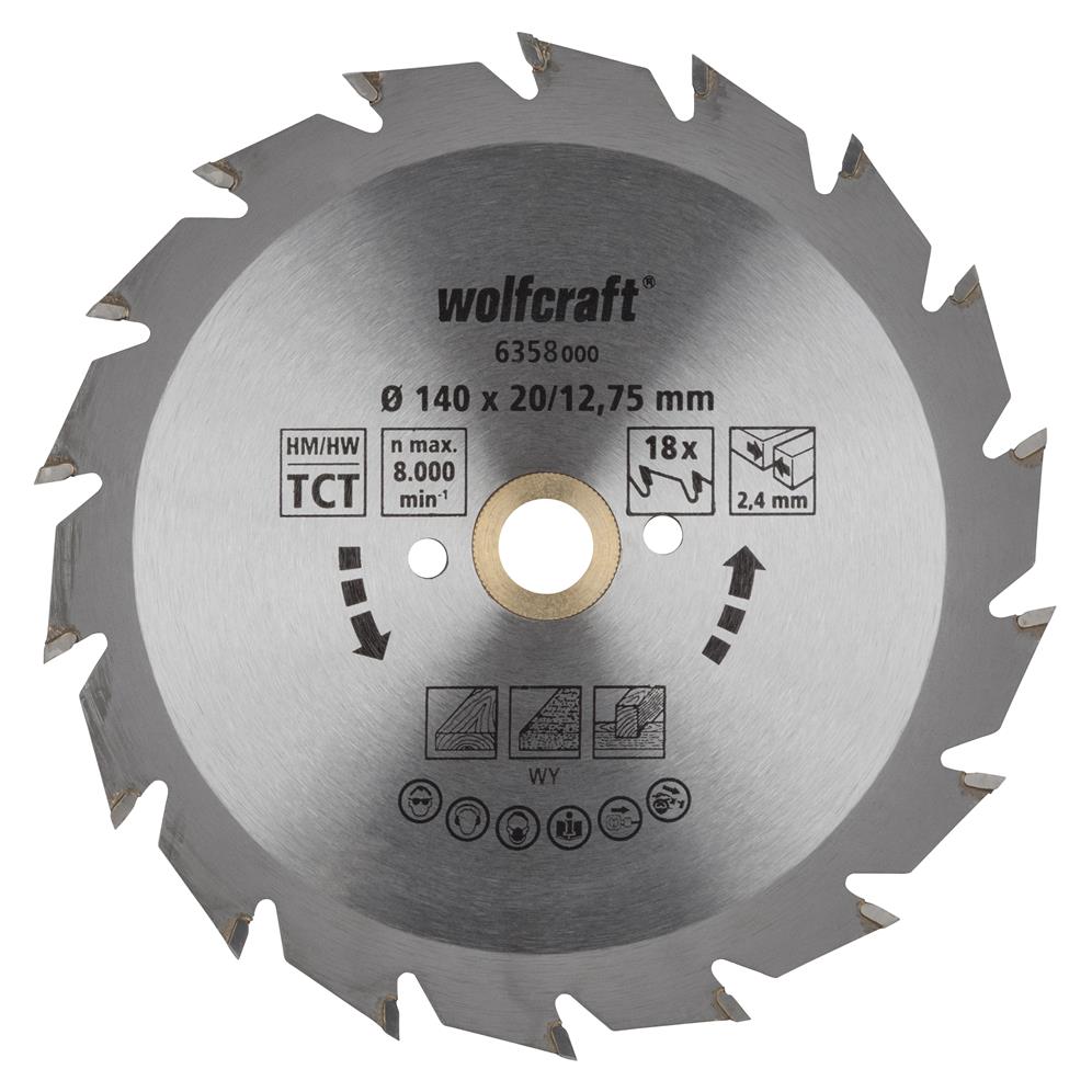 Wolfcraft 6358000 kružna testera za ručne cirkulare HM; 18 zuba (pak. od 1 kom.)